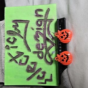 Halloween 365 Orange Pumpkin Earrings